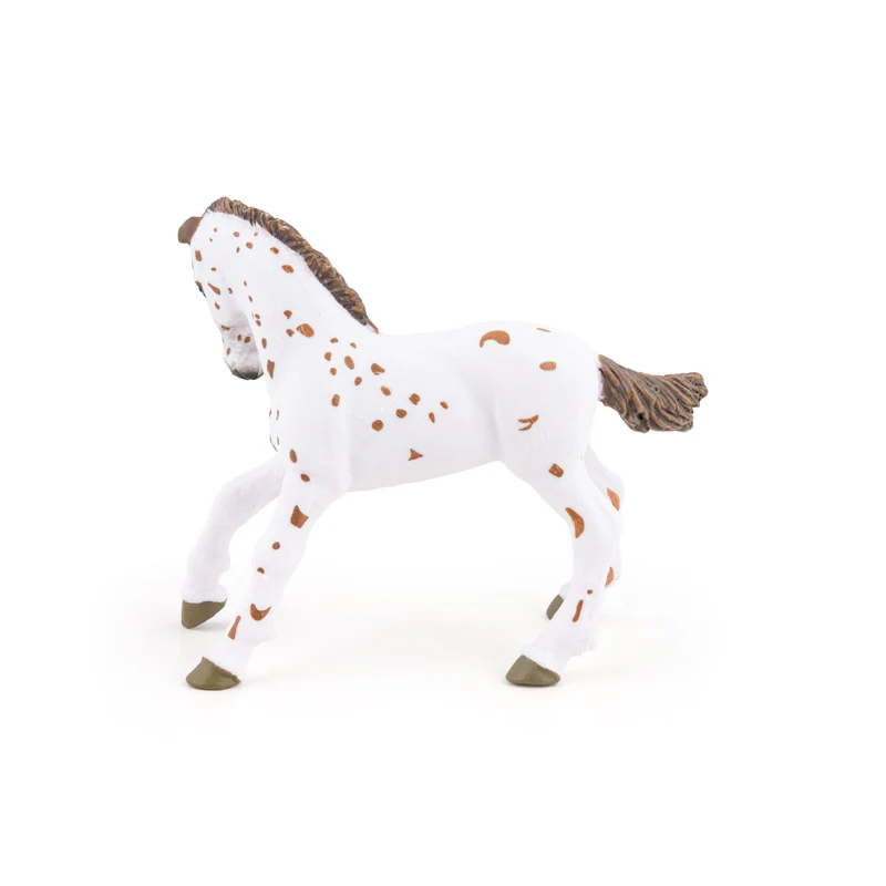 Figurine Poulain appaloosa brun