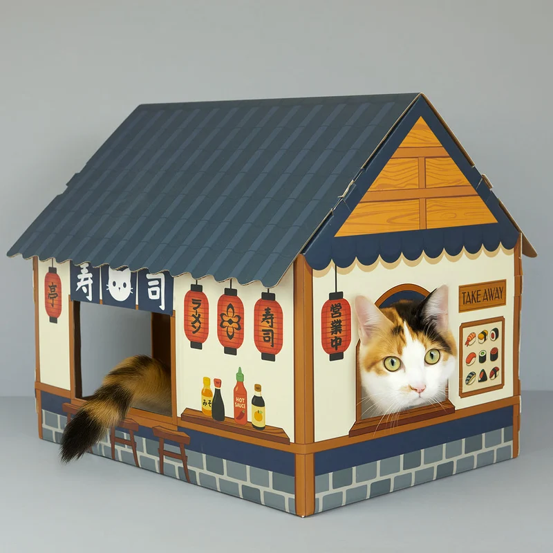 Maison et griffoir pour chat Sushi Bar