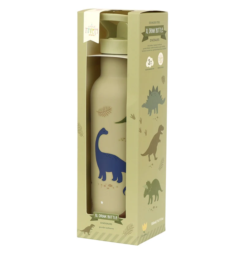 Gourde XL en inox - Dinosaures