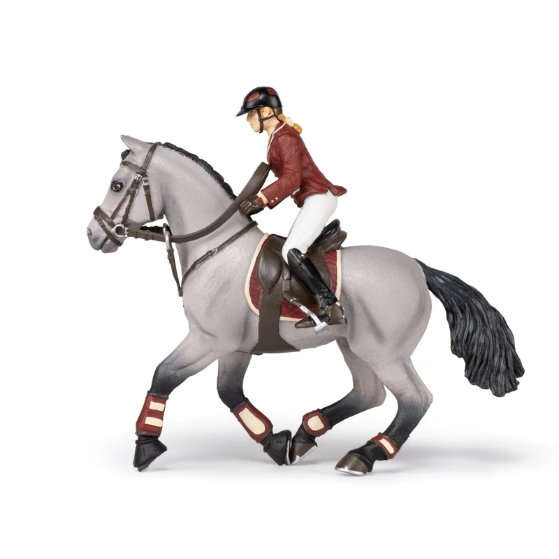Figurine Cheval de concours et sa cavalière