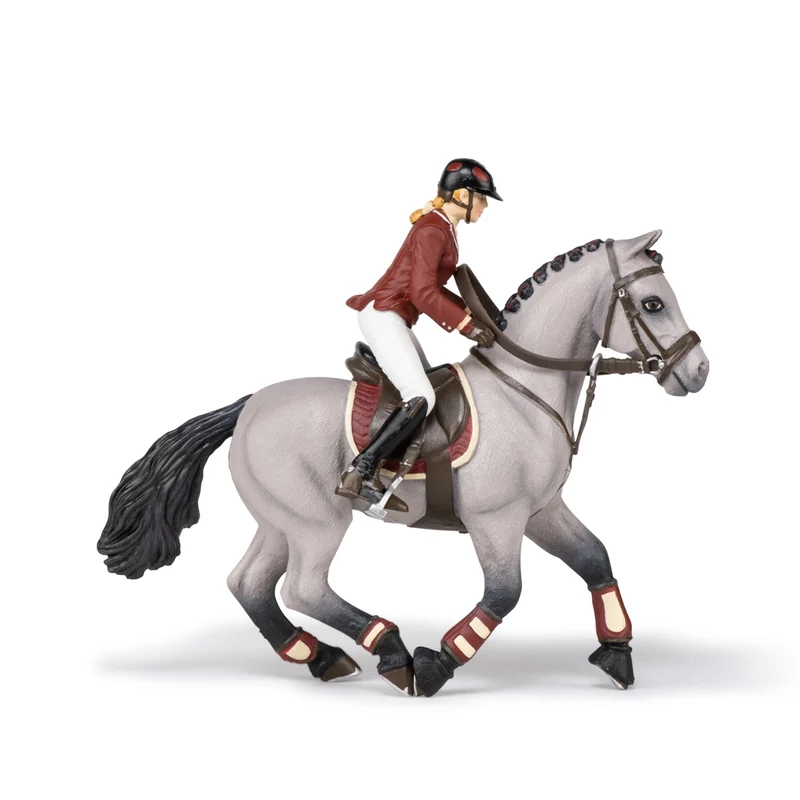 Figurine Cheval de concours et sa cavalière