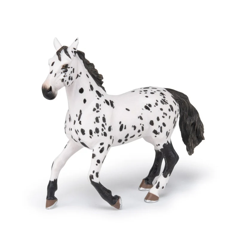 Figurine Cheval appaloosa noir