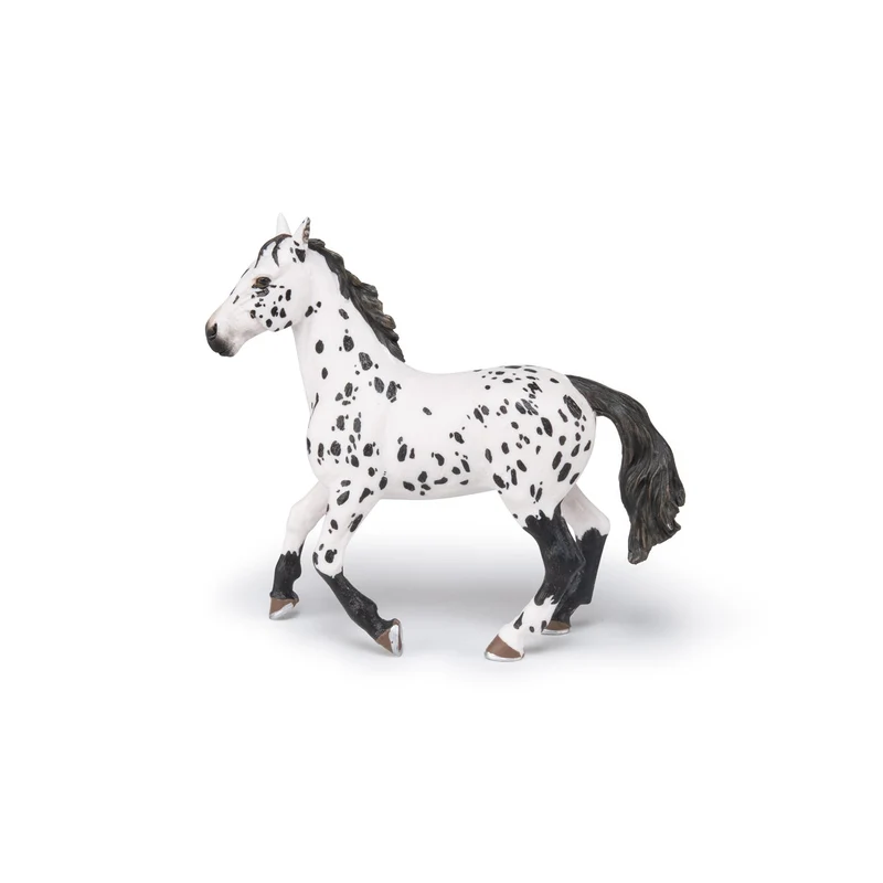 Figurine Cheval appaloosa noir