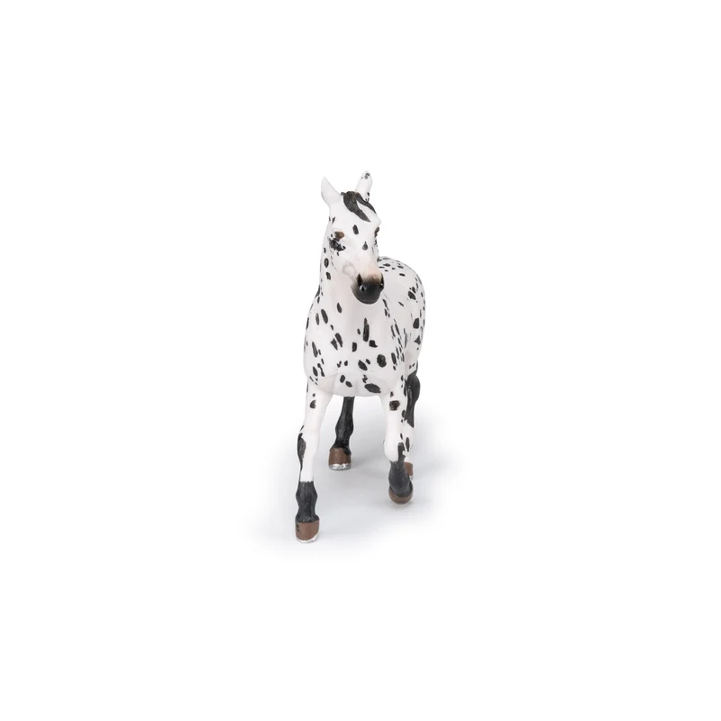 Figurine Cheval appaloosa noir