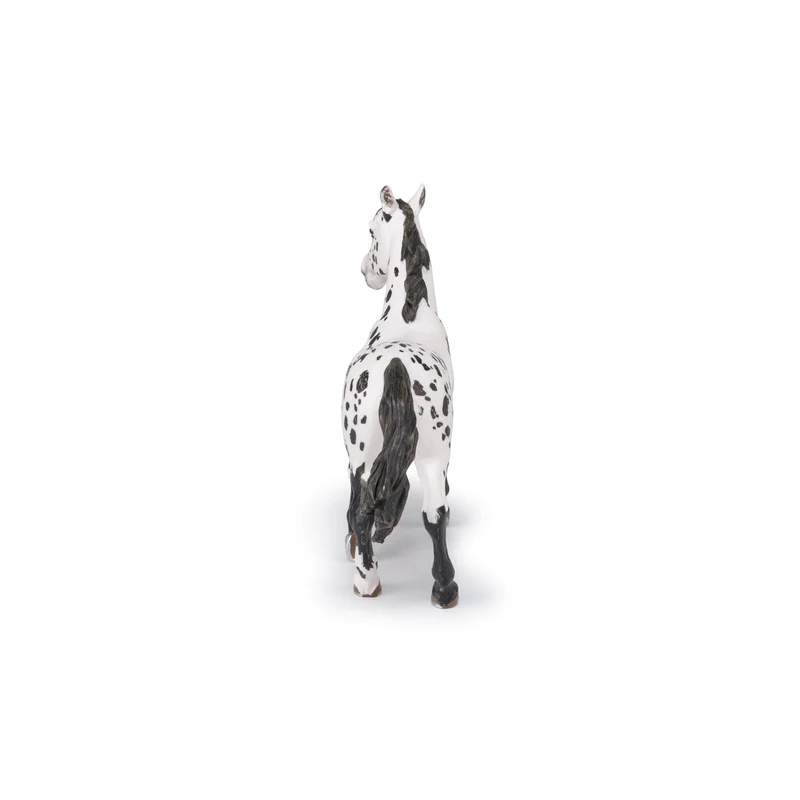 Figurine Cheval appaloosa noir