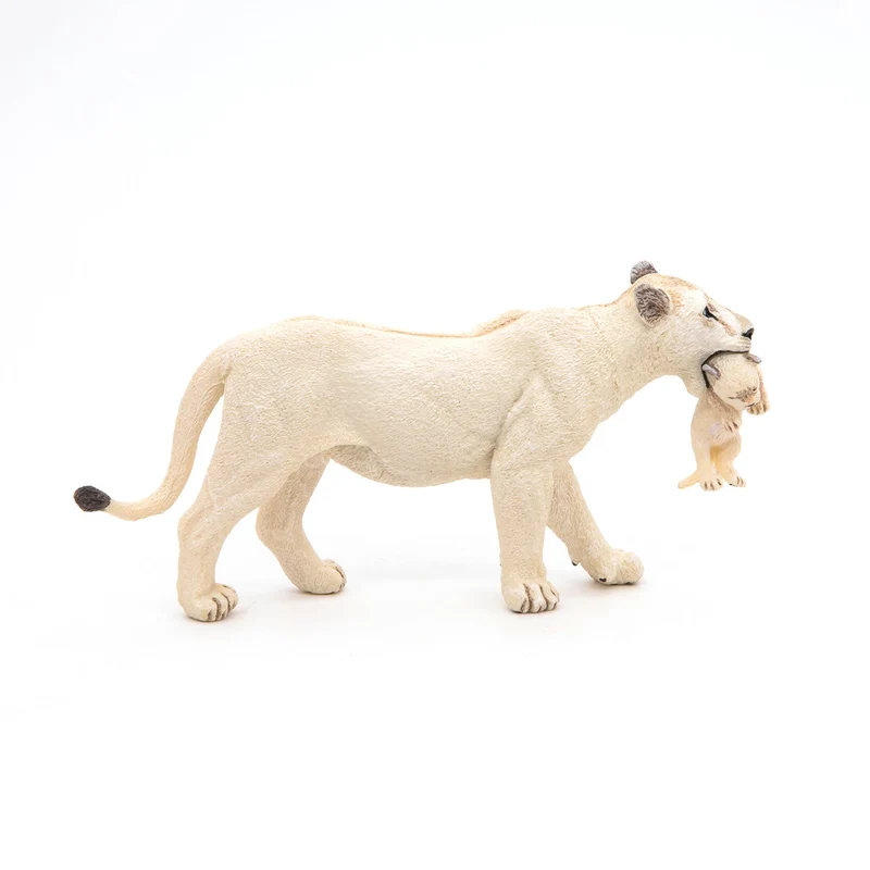 Figurine Lionne blanche avec lionceau