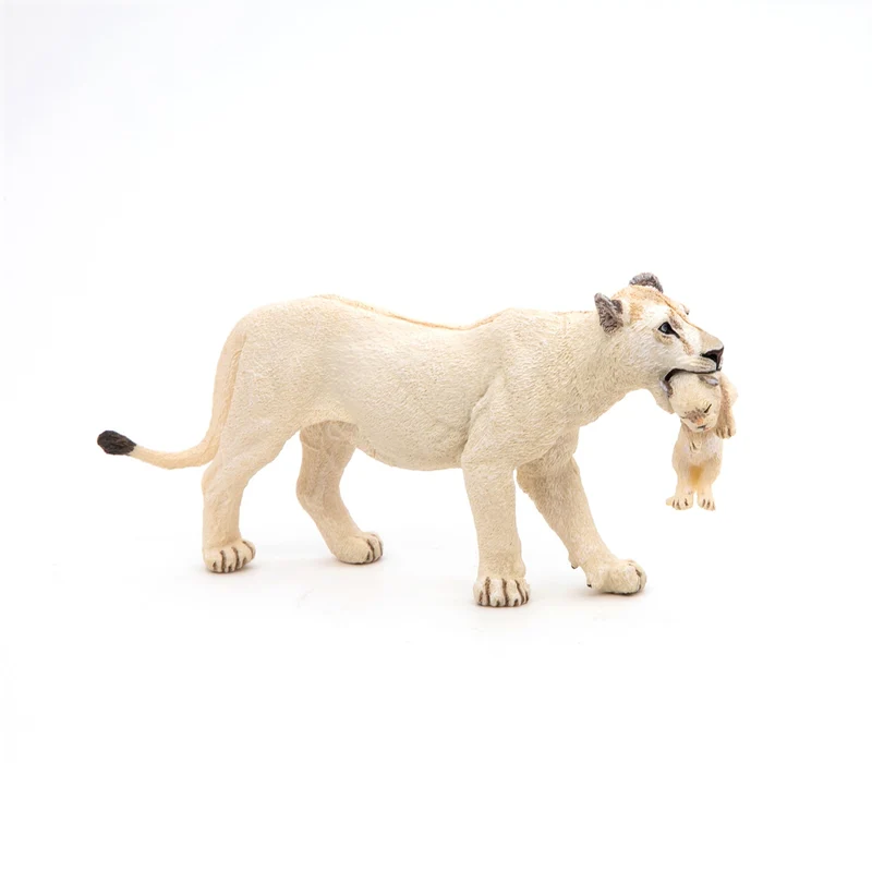 Figurine Lionne blanche avec lionceau