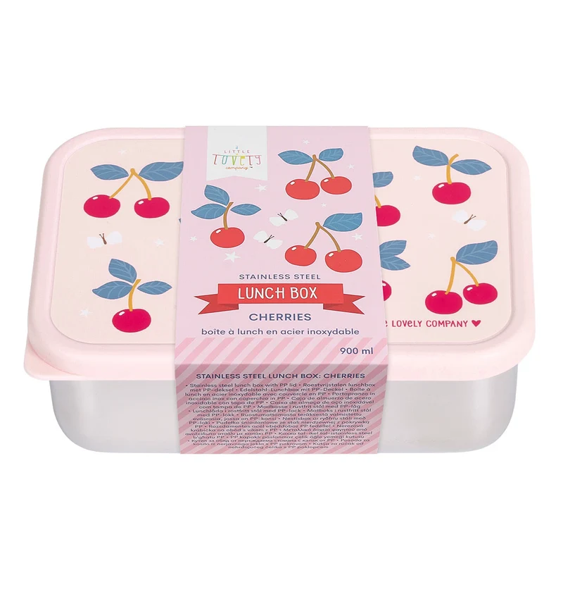 Boîte à déjeuner en inox - Cerises