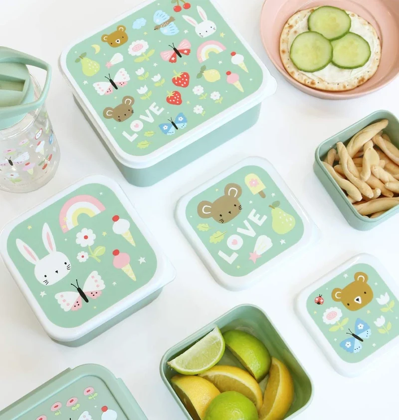 Lot de 4 boîtes repas et goûter - Joy