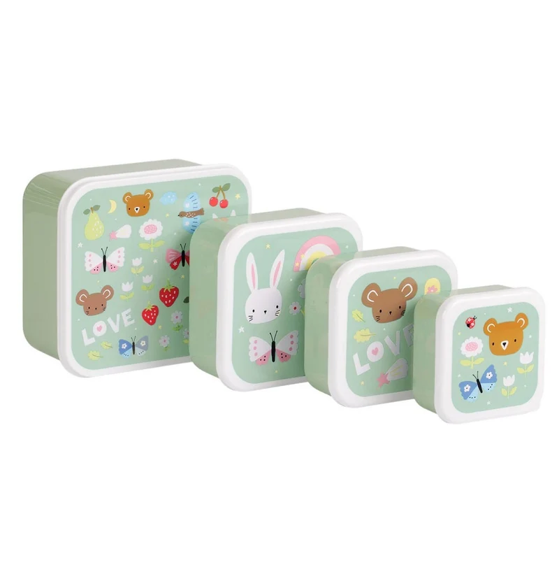 Lot de 4 boîtes repas et goûter - Joy