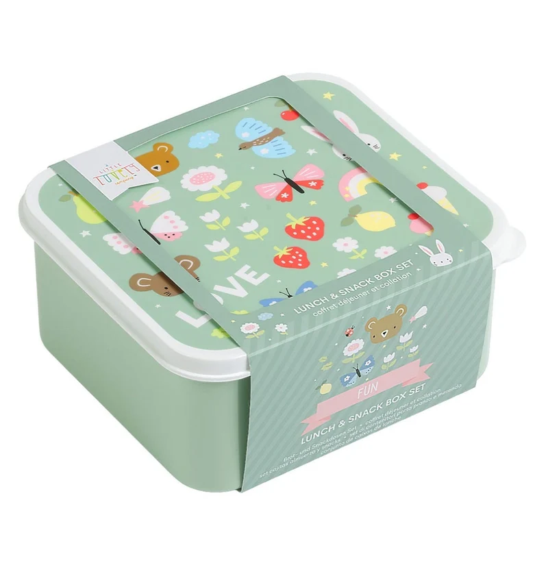 Lot de 4 boîtes repas et goûter - Joy