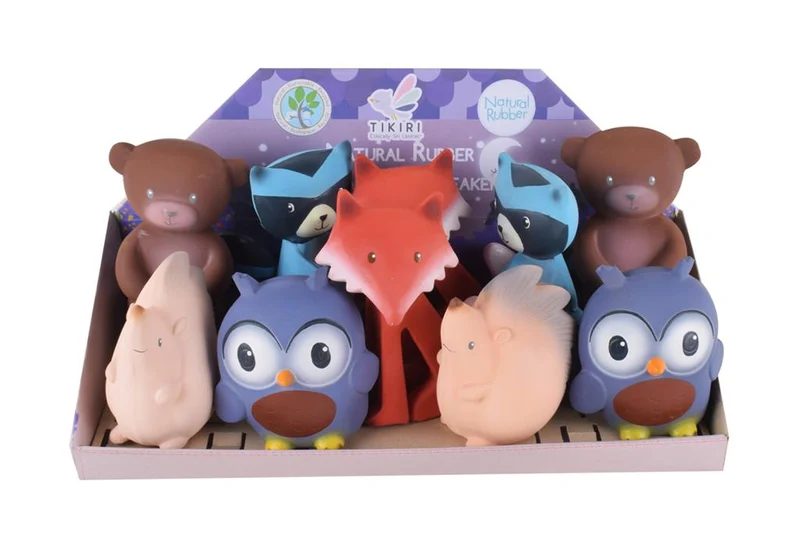 Lot de 5 Animaux de la Forêt – Hochet, Dentition & Bain