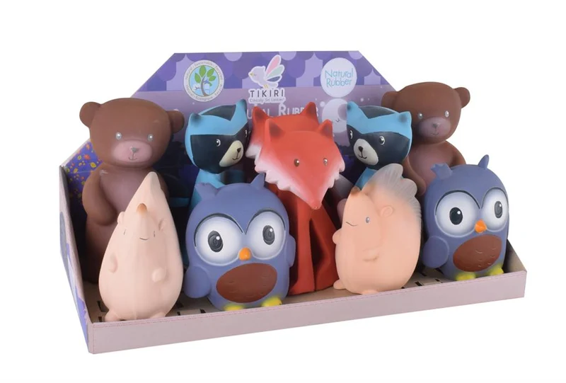 Lot de 5 Animaux de la Forêt – Hochet, Dentition & Bain