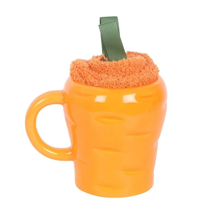 Coffret Mug Carotte & Chaussettes – 400 ml