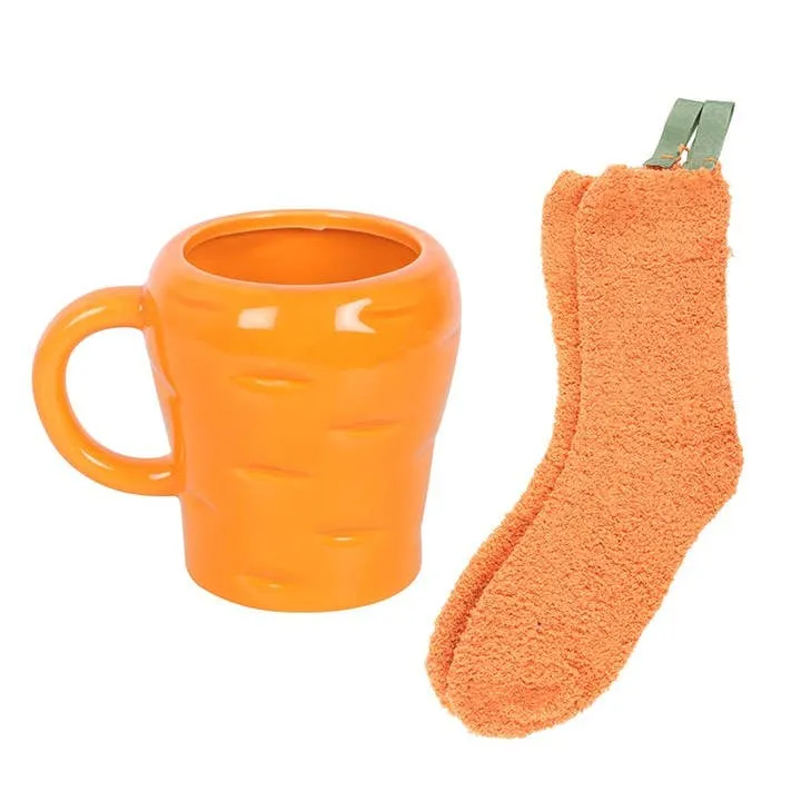 Coffret Mug Carotte & Chaussettes – 400 ml