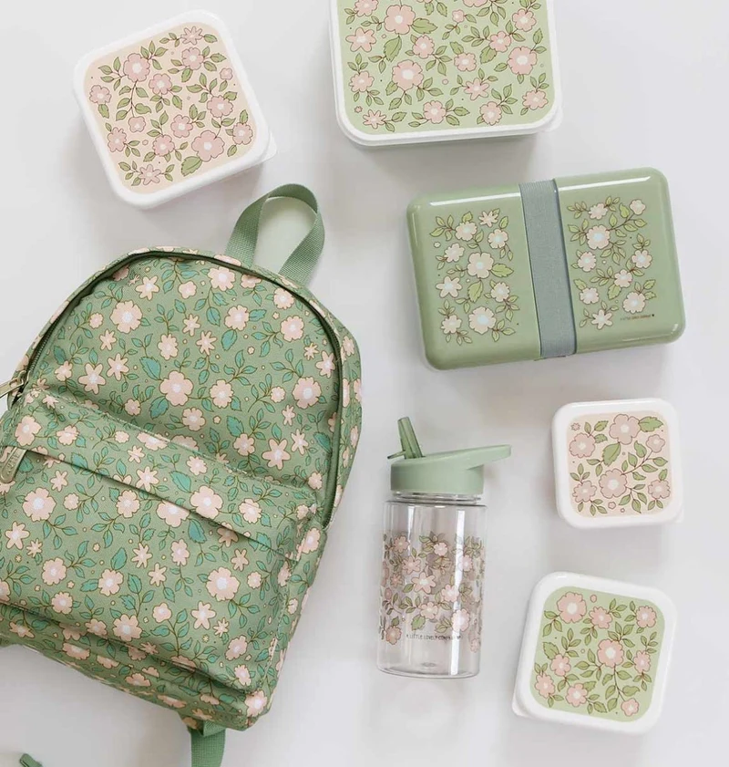 Gourde enfant - Fleurs - sauge