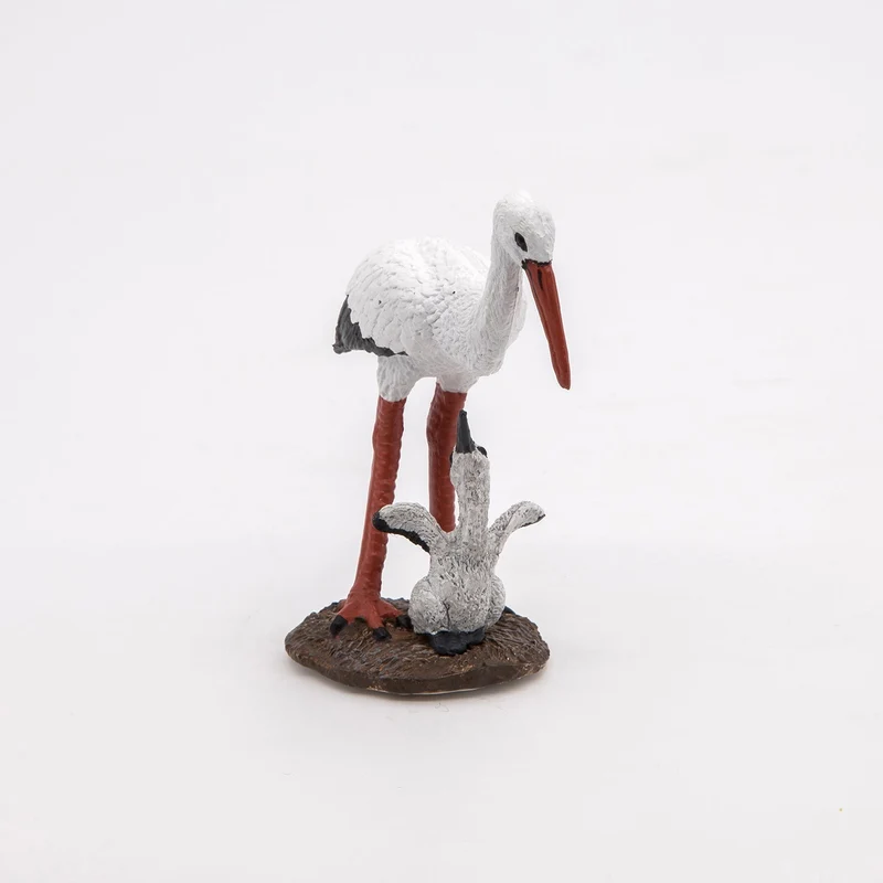 Figurine Cigogne et son bébé