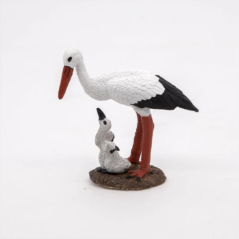 Figurine Cigogne et son bébé
