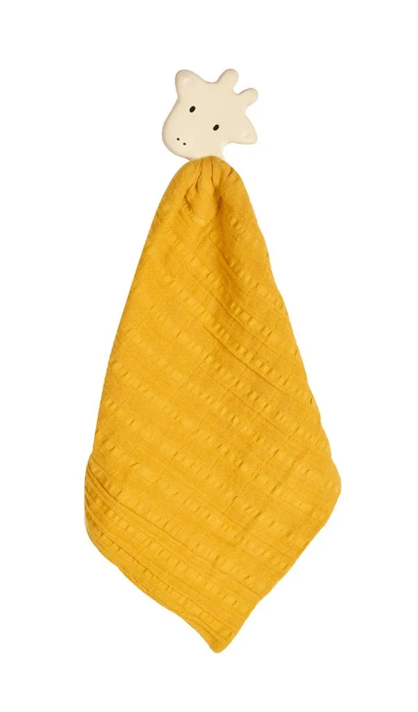 Doudou Girafe avec Tête de Dentition en Caoutchouc Naturel