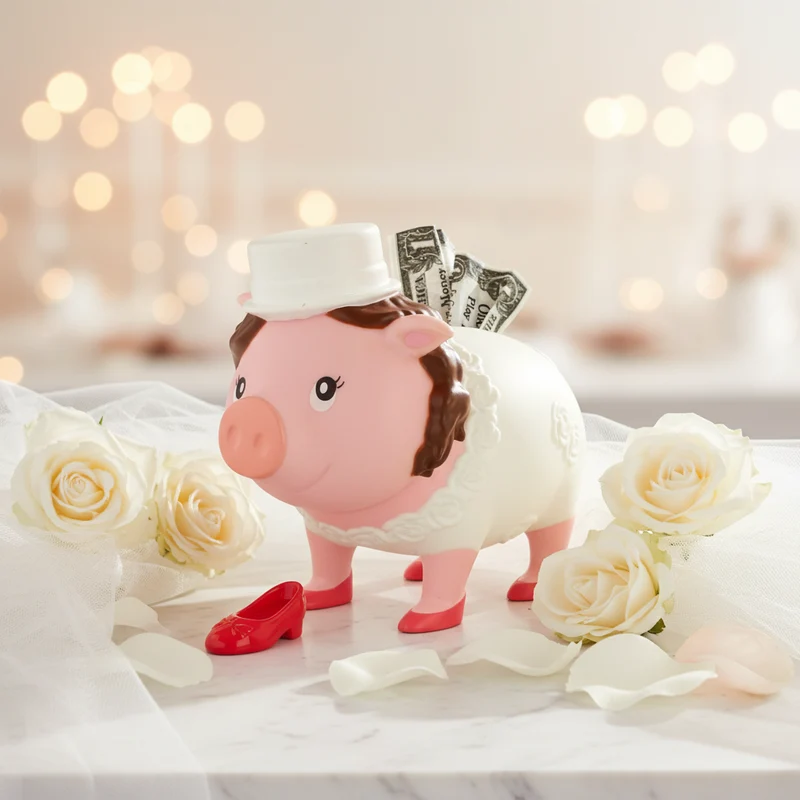 Duo de Tirelires Cochons Mariés
